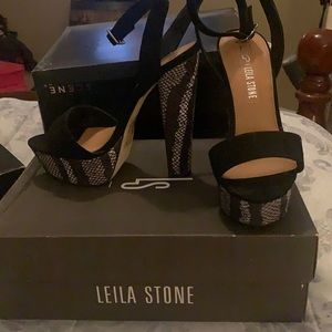 Leila stone platform, size 7